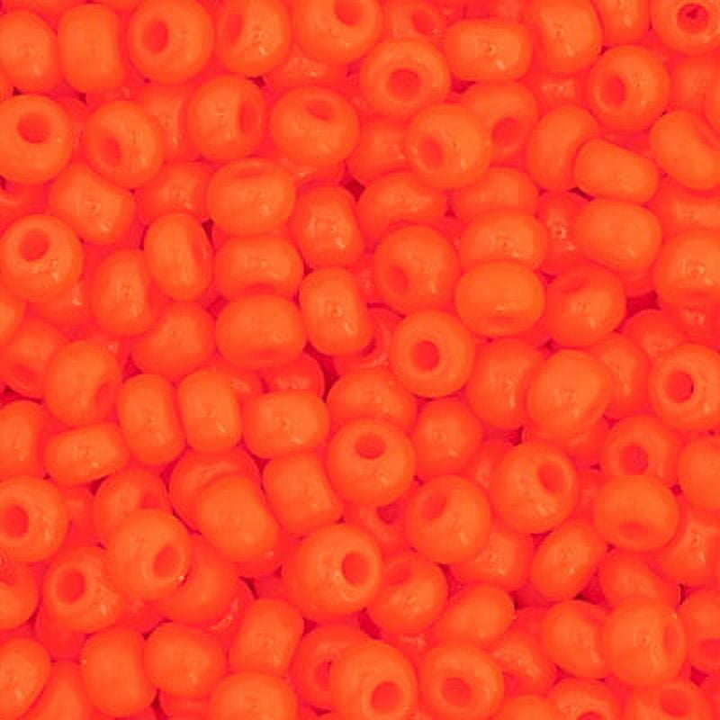 John Bead Czech Glass Seed Beads 11/0 (250g) Opaque Orange Bead