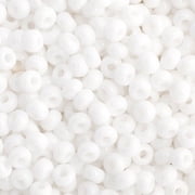 John Bead Czech Glass Seed Beads 11/0 250g Opaque White Bead for Crafts