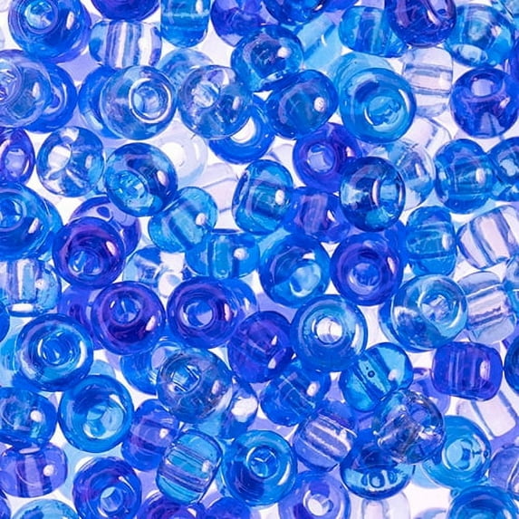 John Bead Czech Glass Seed Beads 2/0 (22g) Aqua Luster Bead