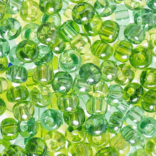 John Bead Czech Glass Seed Beads 2/0 (22g) Sea Green Luster Mix Bead