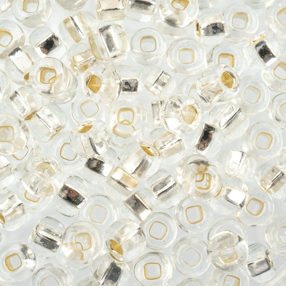 John Bead Czech Glass Seed Beads 2/0 (24g) Silver Lined Crystal Bead