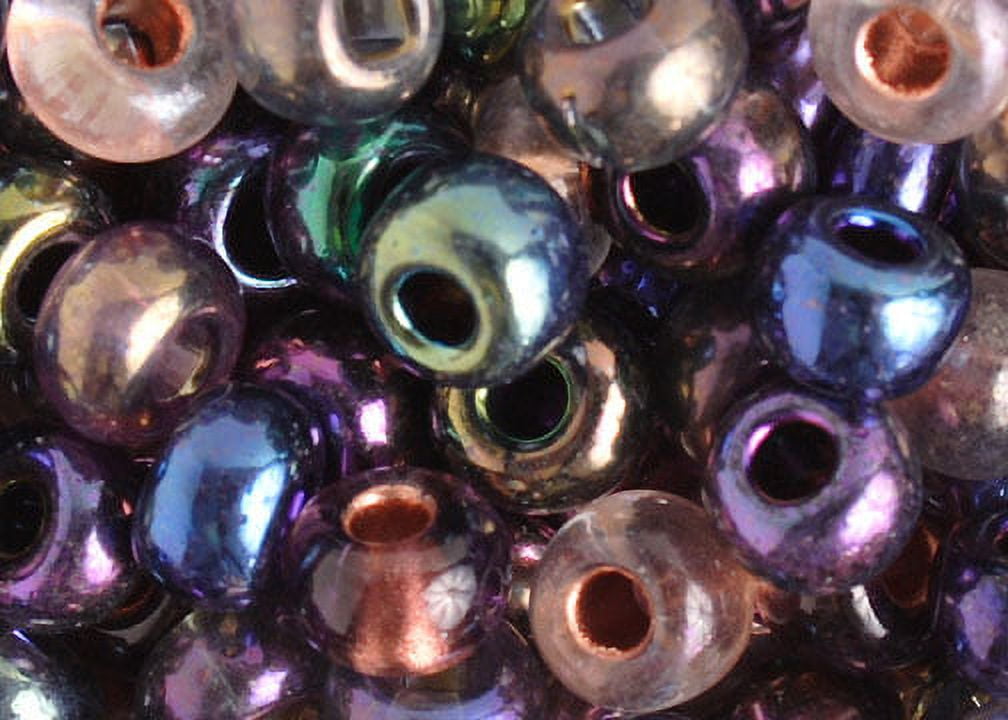 John Bead Czech Glass Seed Beads 2/0 (500g) Metallic Iridescent Assorted Bead