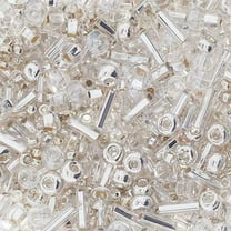 John Bead Czech Glass Seed Beads (500g) Assortment Silver Mine Bead