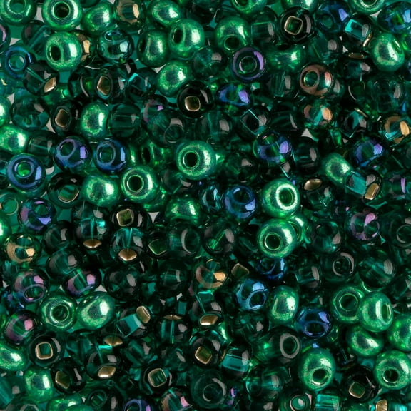 John Bead Czech Glass Seed Beads 6/0 (100g) Peppermint Mix Beads for DIY Art Crafts Jewelry Bracelets Necklaces Earrings Making