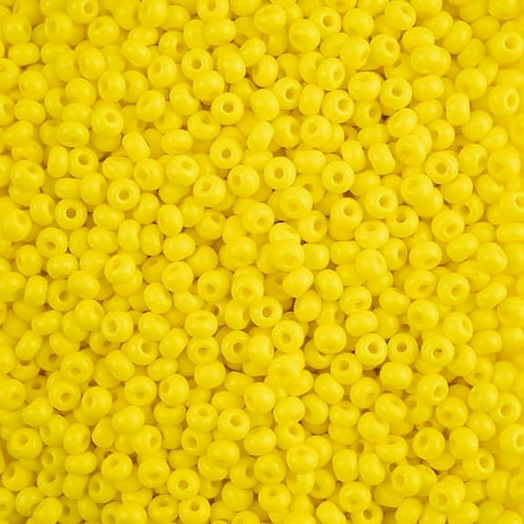 John Bead Czech Glass Seed Beads 6/0 (22g) Terra Intensive Yellow Matte