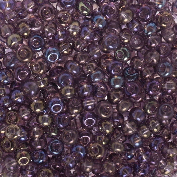 John Bead Czech Glass Seed Beads 6/0 (23g) Amethyst AB Bead