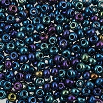 John Bead Czech Glass Seed Beads 6/0 (23g) Blue Iris Bead