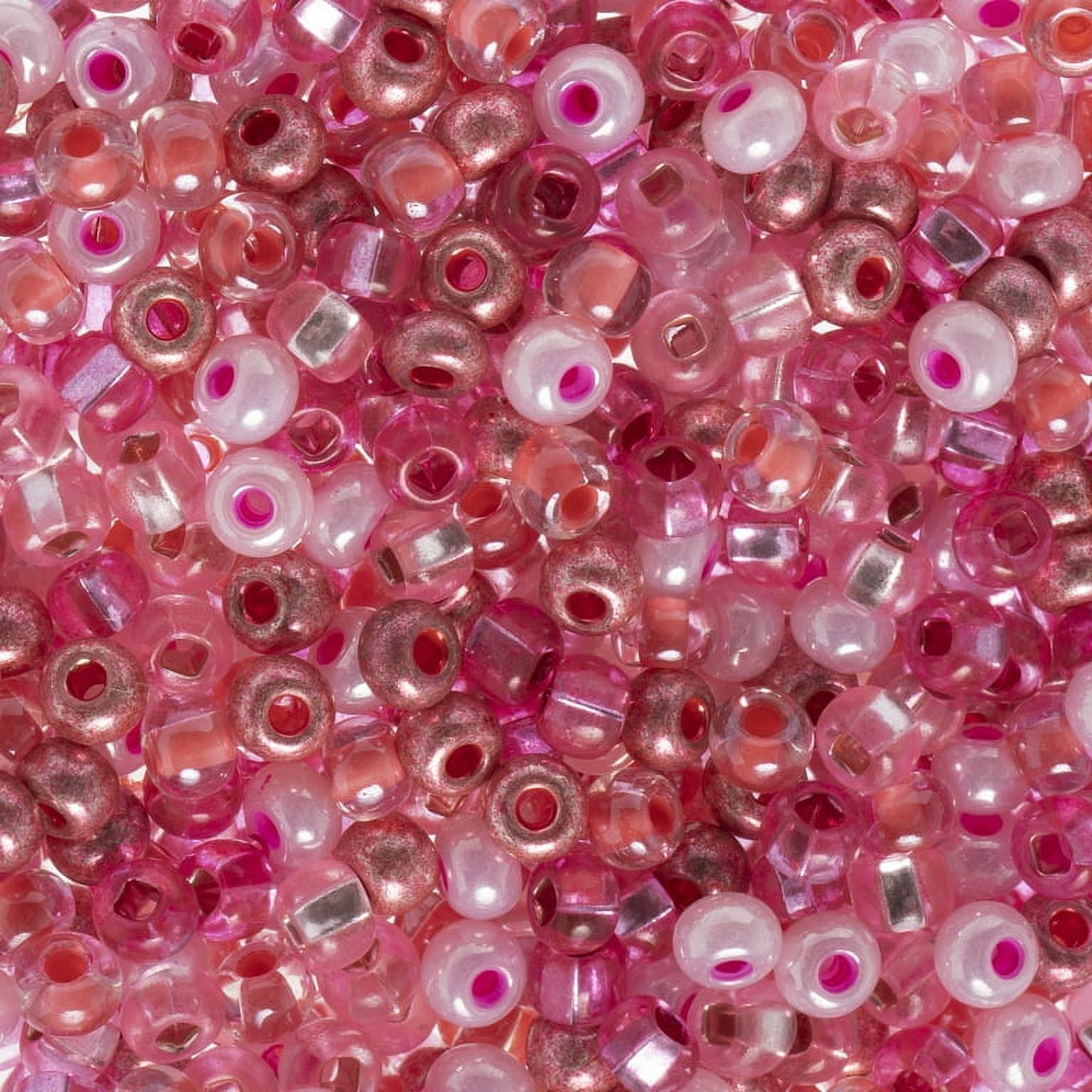 Lot Of 200 Beads Letters Alphabet Pink Mixture Random 0 9/32in