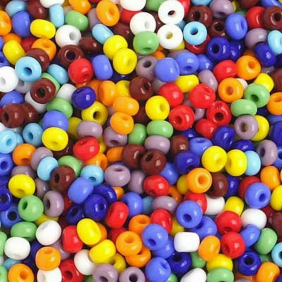 John Bead Czech Glass Seed Beads 6/0 (23g) Opaque Multi Bead