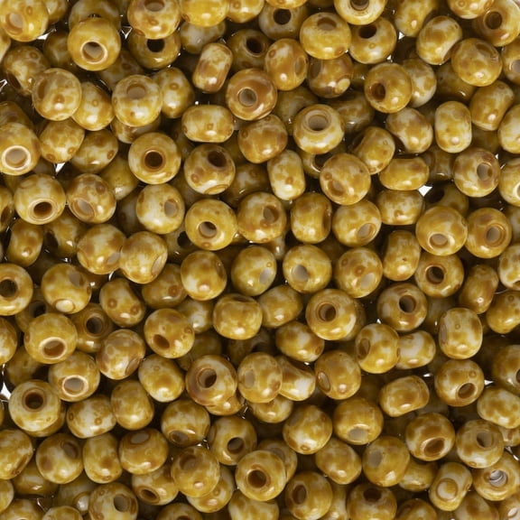 John Bead Czech Glass Seed Beads 6/0 (23g) Speckled Oats Bead