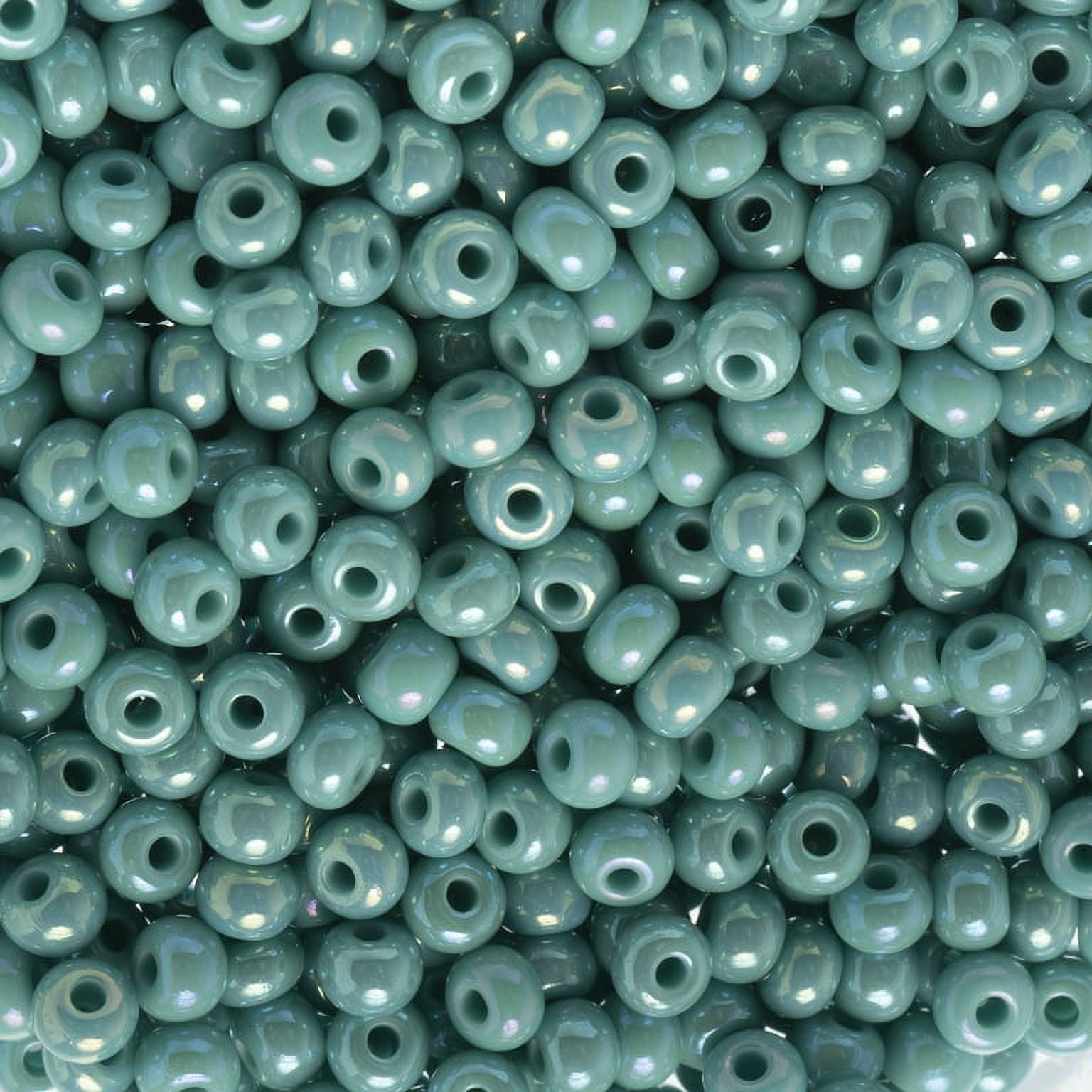 Transparent Aqua Luster - Bugle, #3 25g Transparent Aqua Luster - Bugle, #3 25g