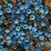John Bead Czech Glass Seed Beads 6/0 (23g) Turquoise Mix Bead for Jewelry Making
