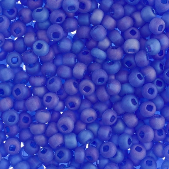 John Bead Czech Glass Seed Beads 6/0 (24g) Capri Blue Bead,