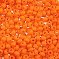 thumbnail image 1 of John Bead Czech Glass Seed Beads 6/0 (24g) Opaque Saffron Orange Bead, 1 of 3