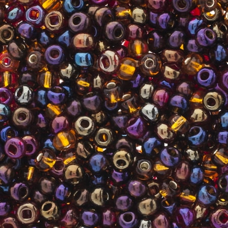 John Bead Czech Glass Seed Beads 6/0 (24g) Siena Gates Mix Bead