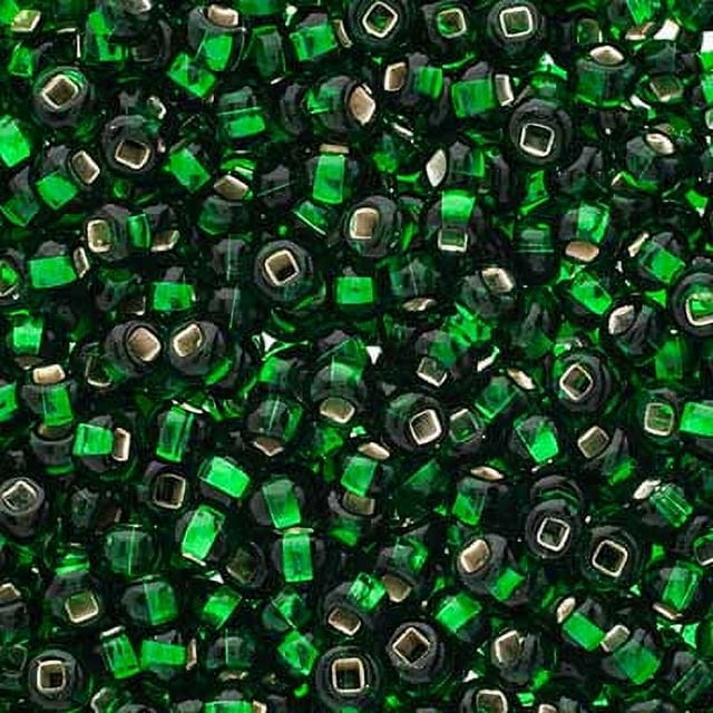 6/0 Czech Seed Bead, Frosted Opaque Hunter Green