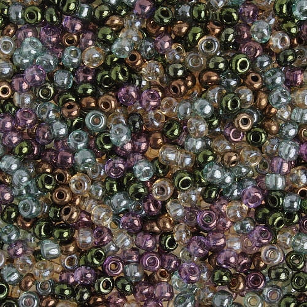 John Bead Czech Glass Seed Beads 6/0 (500g) Assorted Crystal Luster Bead
