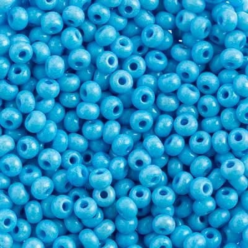 John Bead Czech Glass Seed Beads 6/0 (500g) Blue Terra Dyed Chalk Bead