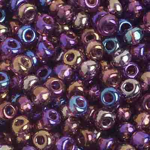 John Bead Czech Glass Seed Beads 6/0 (500g) Transparent Amethyst AB Bead