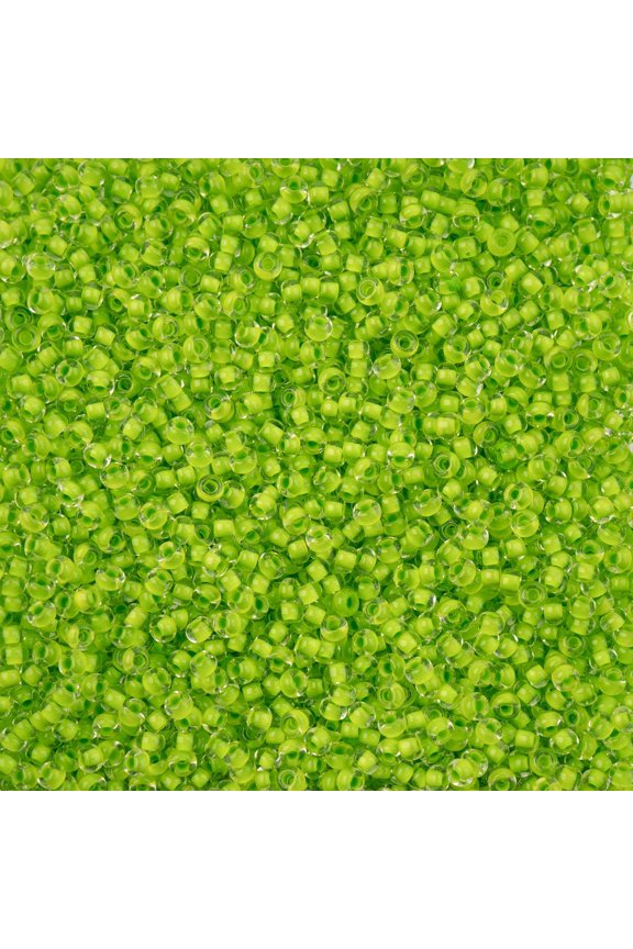 Czech Glass Seed Beads 8/0 (22g) Crystal Lined Terra Intensive Light Green Bead for Jewelry Bracelet Necklaces DIY Art Craft Making
