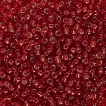 John Bead Czech Glass Seed Beads 8/0 (23g) Ruby Silver Lined Bead for Jewelry Making
