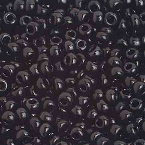 John Bead Czech Glass Seed Beads 8/0 (500g) Opaque Black Bead