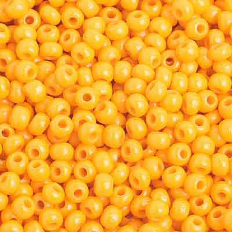 John Bead Czech Glass Seed Beads 8/0 (500g) Opaque Light Orange Bead