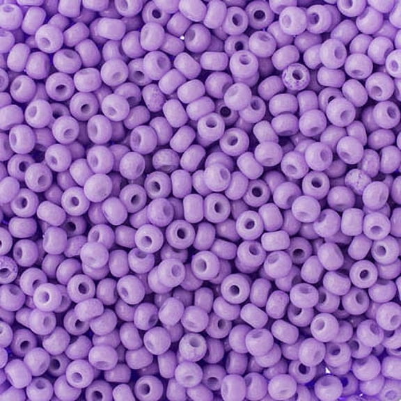 John Bead Czech Glass Seed Beads 8/0 (500g) SOLGEL Dyed Chalk Purple Bead for Jewelry Making