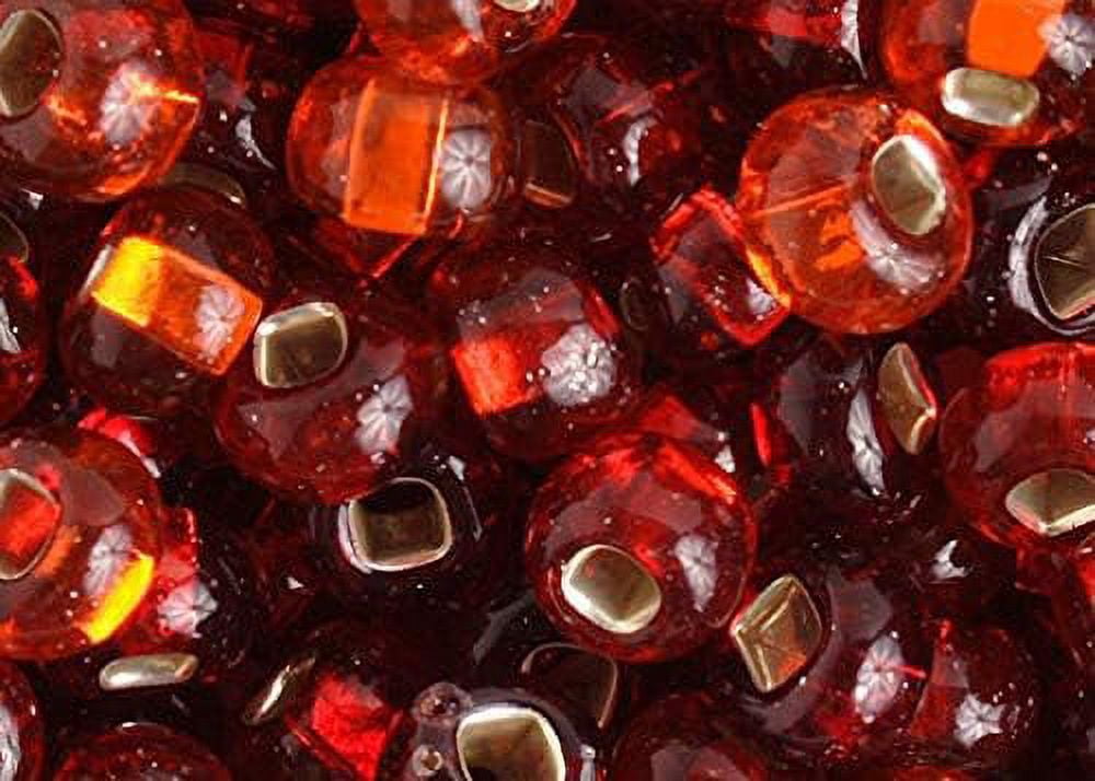 John Bead Czech Pony Beads 2/0 Silver Lined Red Mix Bead for Jewelry Making Crafts, 500g
