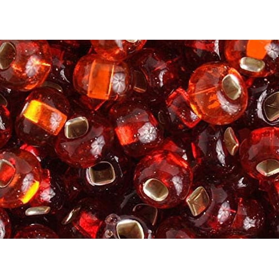 John Bead Czech Pony Beads 2/0 Silver Lined Red Mix Bead for Jewelry Making Crafts, 500g