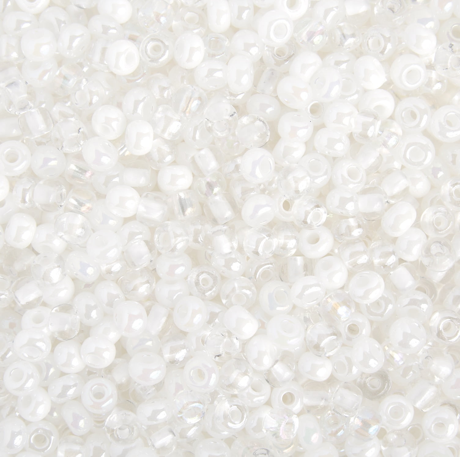 John Bead Czech Pony Beads 2/0 White Mix Bead for Jewelry Making Crafts, 500g