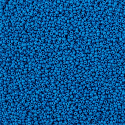 John Bead Czech Seed Beads 11/0 Terra Intensive, Blue Matte, 250g