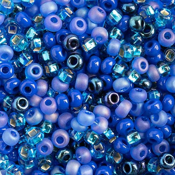 John Bead Czech Seed Beads 24g-8/0 Deep Sea Mix