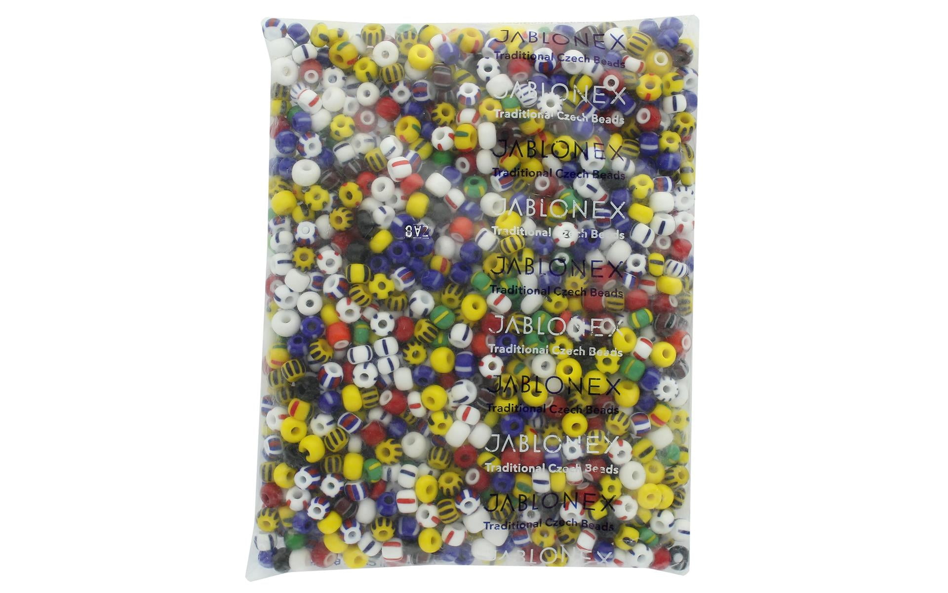 John Bead Czech Seed Beads 32/0 OP Multi Stripe