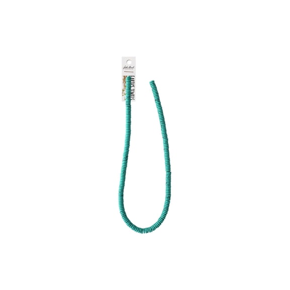 John Bead EJ SP 16" 2x6mm Rondelle Blue Turq