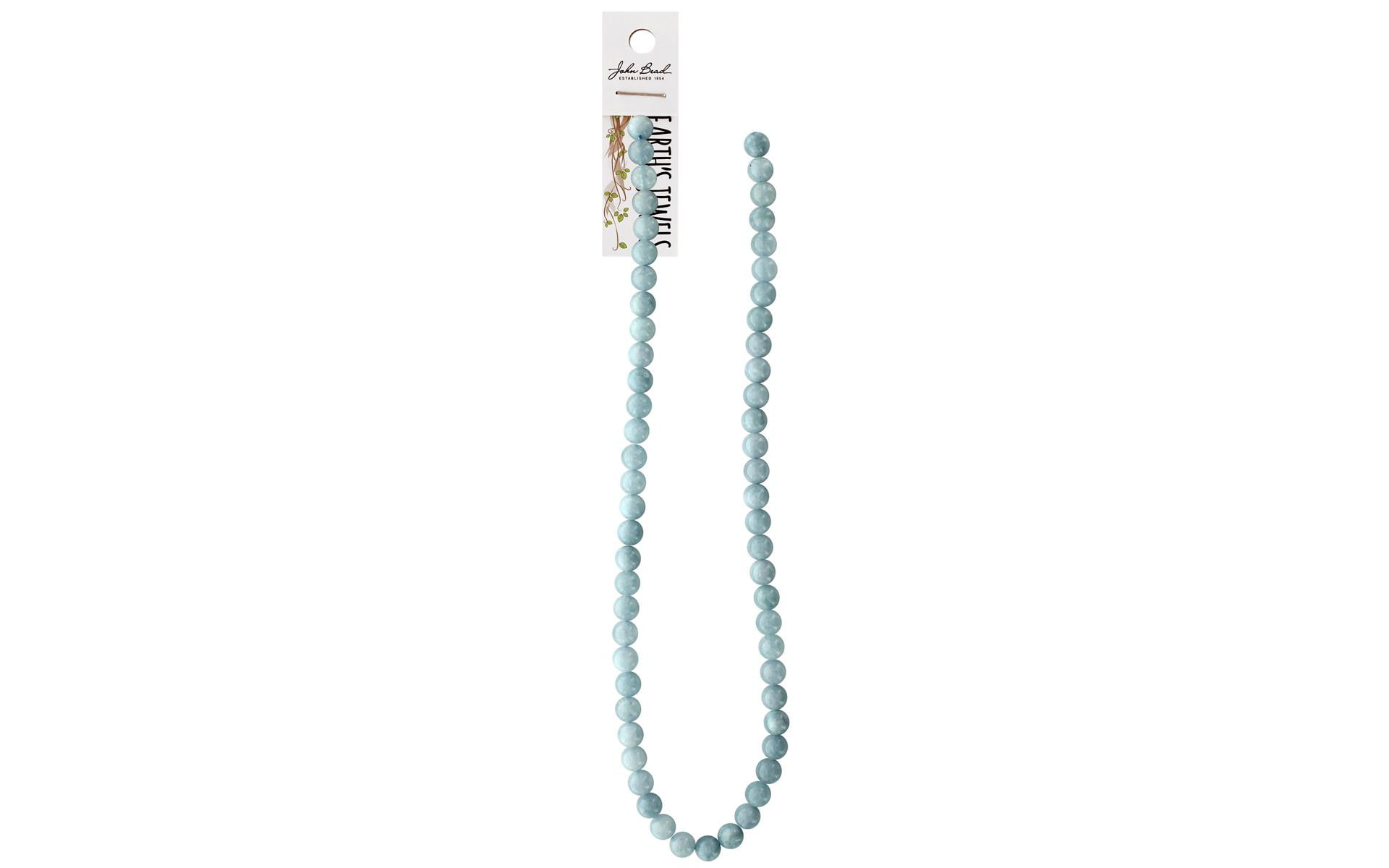 John Bead EJ SP 16" 6mm Rnd Aquamarine