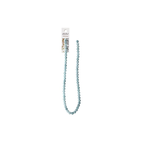 John Bead EJ SP 16" 6mm Rnd Aquamarine
