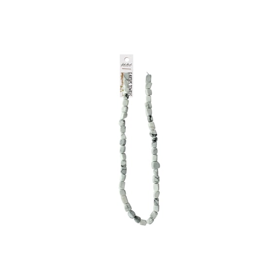 John Bead EJ SP 16" 8-15mm Irreg Howlite