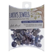 John Bead Earth Jewels Bead Assortment - Blue Solid Magnesite and Jasper, Dyed, 100 g