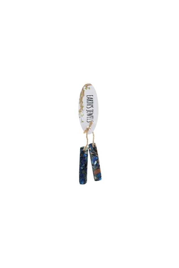 Earth's Jewels SP Rec Pendant 2pc Blue