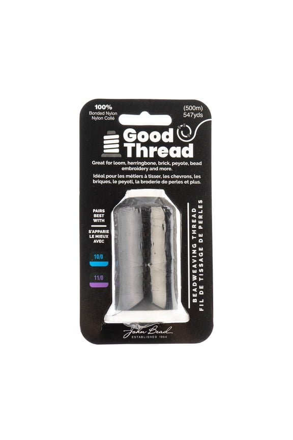 Good Nylon Beading Thread - 547 yd Spool, Black