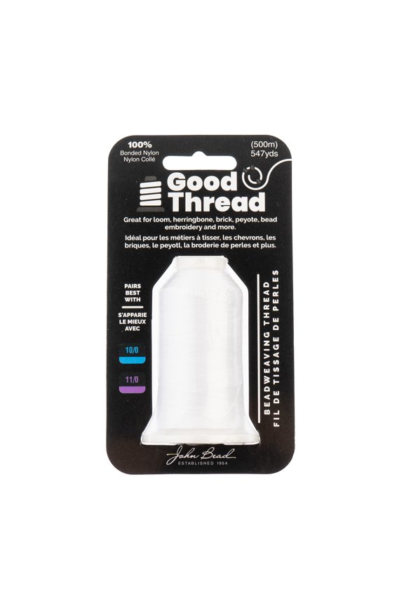 Good Nylon Beading Thread - 547 yd Spool, White