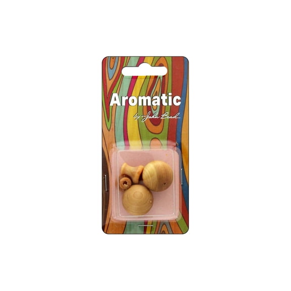 John Bead Aromatic Wooden Guru Beads - Cedarwood, 18 mm, Pkg of 2