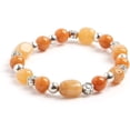 thumbnail image 1 of John Bead Handmade Natural Gemstone - Semi-Precious Stretch Bracelet Natural Peach in Orange Aventurine, 1 of 4
