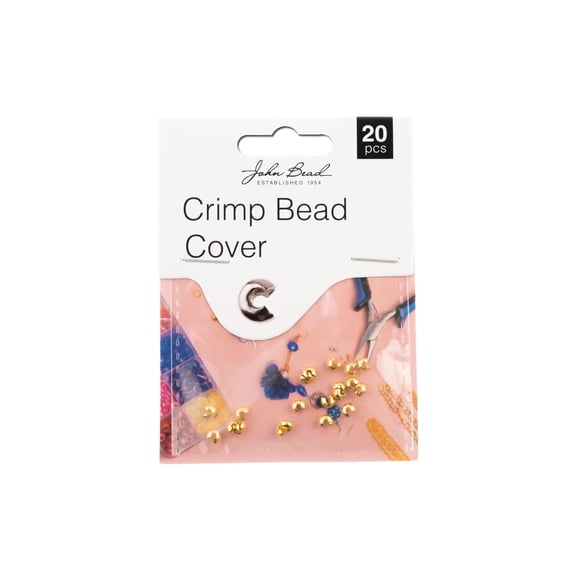 John Bead MHF Bead Crimp Cover 3mm Gold 20pc