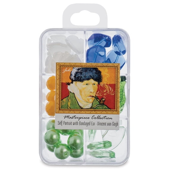John Bead Masterpiece Collection Glass Bead Box - Self Portrait with Bandaged Ear/Vincent van Gogh