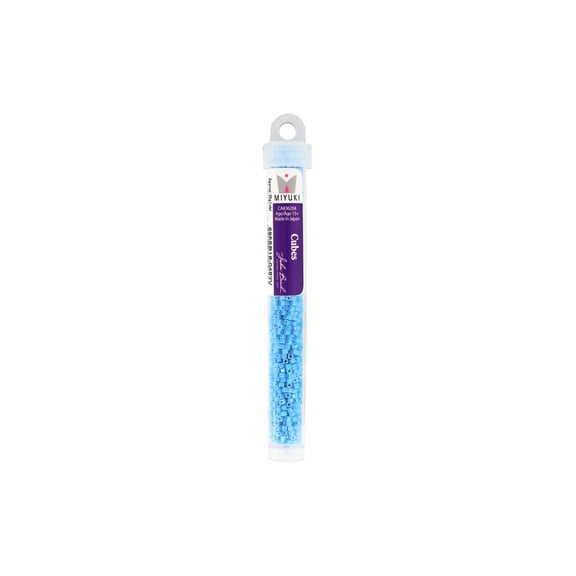 John Bead Miyuki Cube Beads 1.8mm OP AB Lt Blue