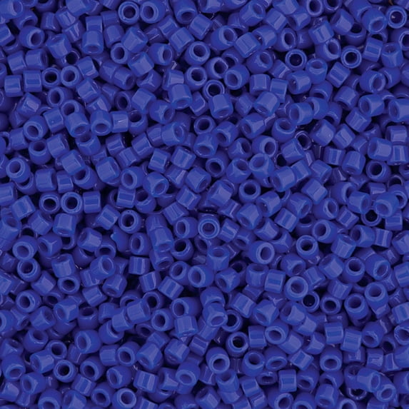 John Bead Miyuki Delica Glass Beads- Cobalt Blue, Glossy, 11/0, 5.2 g