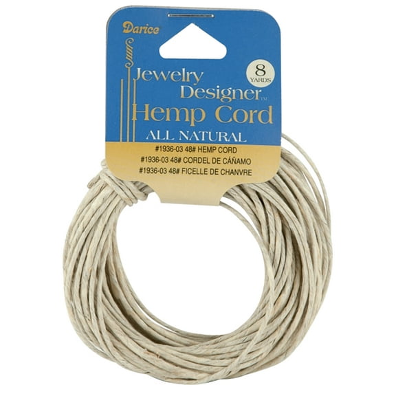 John Bead Natural Hemp Cord for Jewelry Making, 10yds