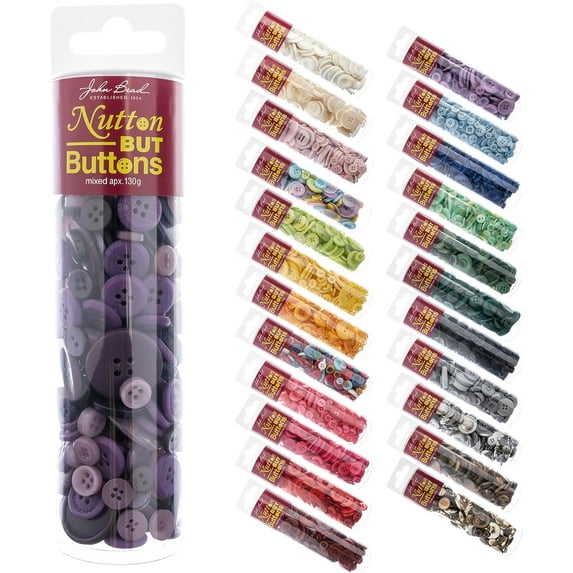 John Bead Nutton But Button Resin 130g Dk Purple